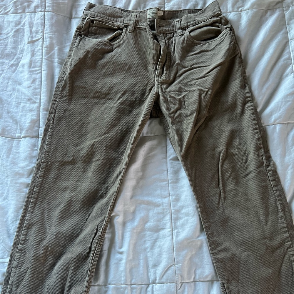 J.crew 484 Men's Vintage Slim Fit Stretch Tan Corduroy Pant Size 30x30